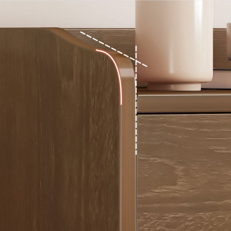 Contemporary Chest Vertical Wooden Combo Dresser with Drawer