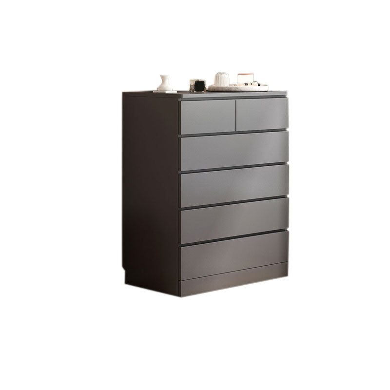 Contemporary Chest Vertical Gray Storage Chest with Drawer for Bedroom