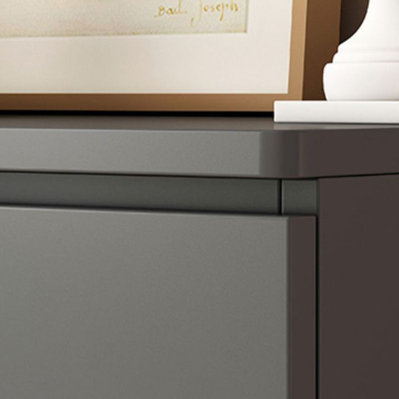 Contemporary Chest Vertical Gray Storage Chest with Drawer for Bedroom