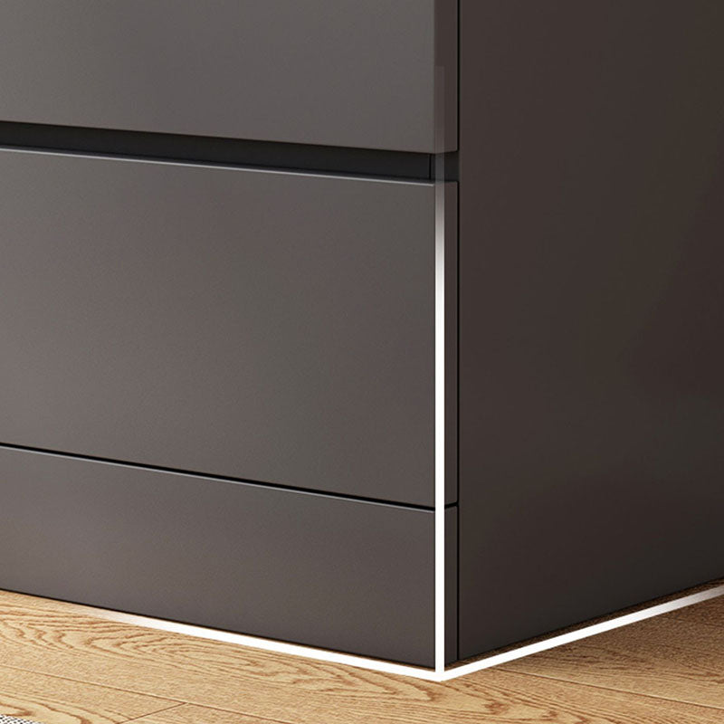 Contemporary Chest Vertical Gray Storage Chest with Drawer for Bedroom