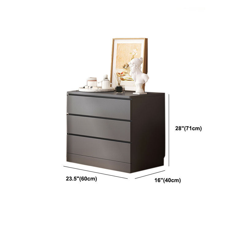 Contemporary Chest Vertical Gray Storage Chest with Drawer for Bedroom
