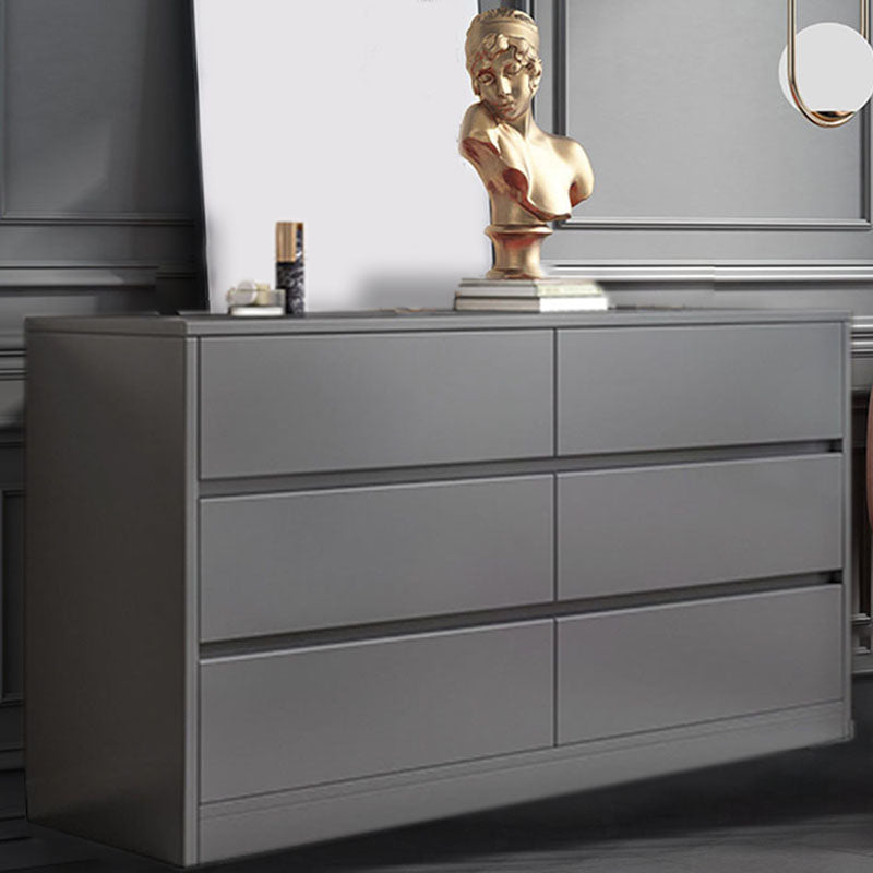 Contemporary Wood Double Dresser Bedroom Horizontal Storage Chest