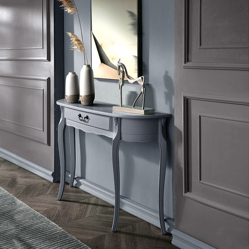 Freeform Console Table Wood Console Table with Single Drawer