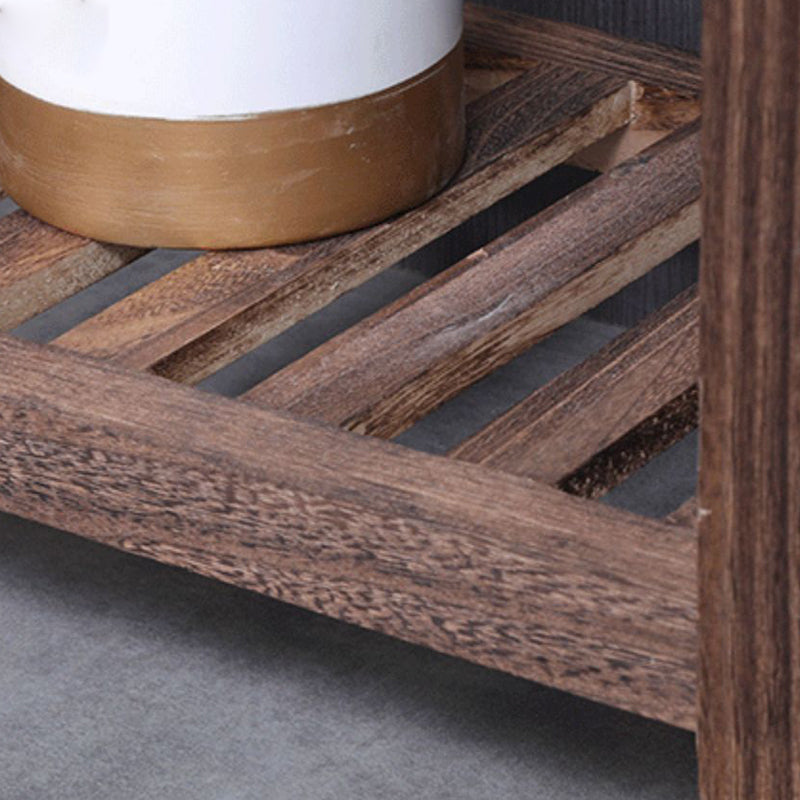 Mid-Century Modern Console Table Rectangle Console Table Floor Shelf