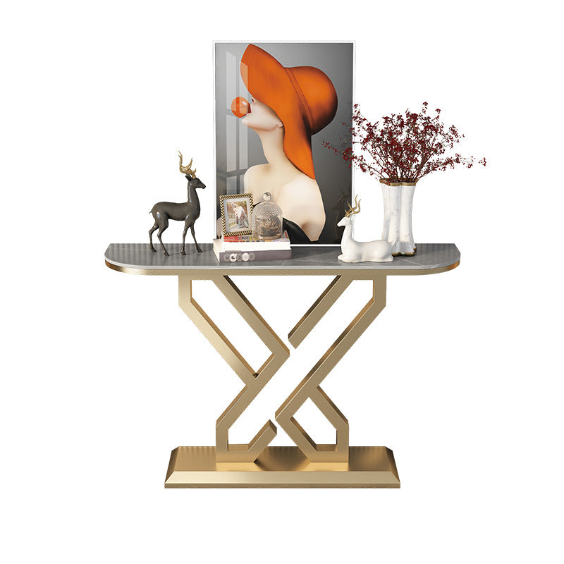 11.8" W Console Table Stain Resistant Slate Contemporary End Table