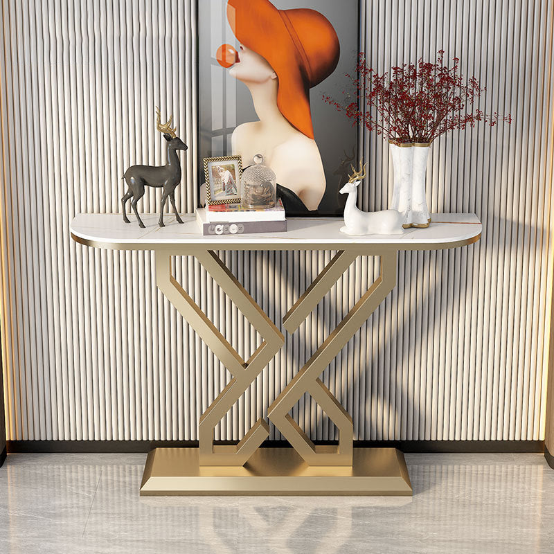 11.8" W Console Table Stain Resistant Slate Contemporary End Table