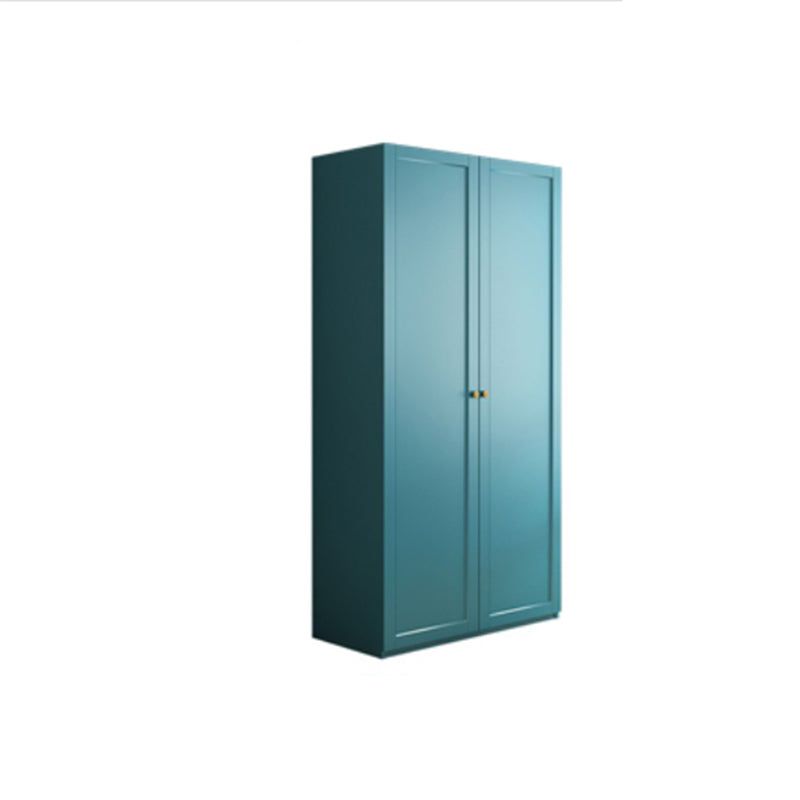 Blue Engineered Wood Wardrobe Cabinet Contemporary Wardrobe Armoire