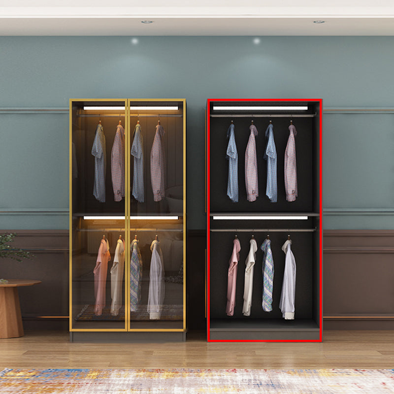 Modern Style Wooden Wardrobe Cloth Rod Included Wardrobe Closet for Bedroom