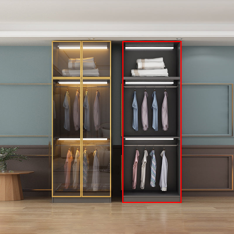 Modern Style Wooden Wardrobe Cloth Rod Included Wardrobe Closet for Bedroom