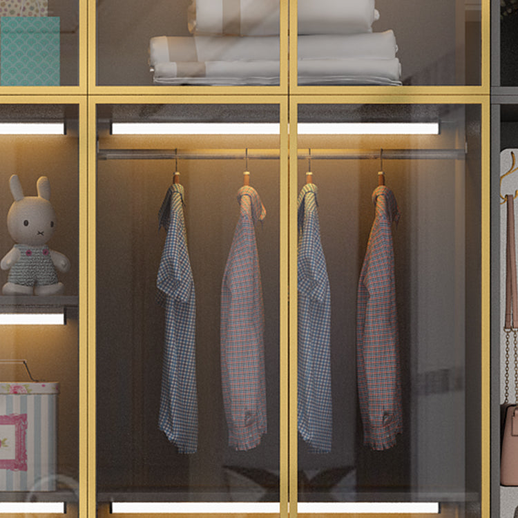 Modern Style Wooden Wardrobe Cloth Rod Included Wardrobe Closet for Bedroom