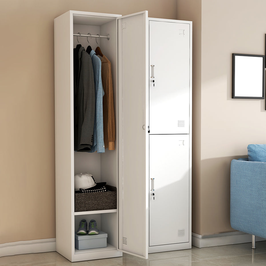 Contemporary Metal Wardrobe Armoire Hinged Wardrobe Closet for Home