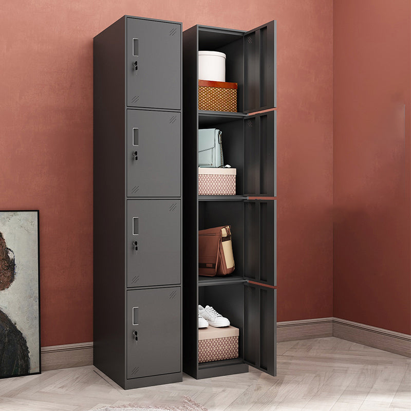 Black Steel Wardrobe Closet Contemporary Hinged Wardrobe Cabinet