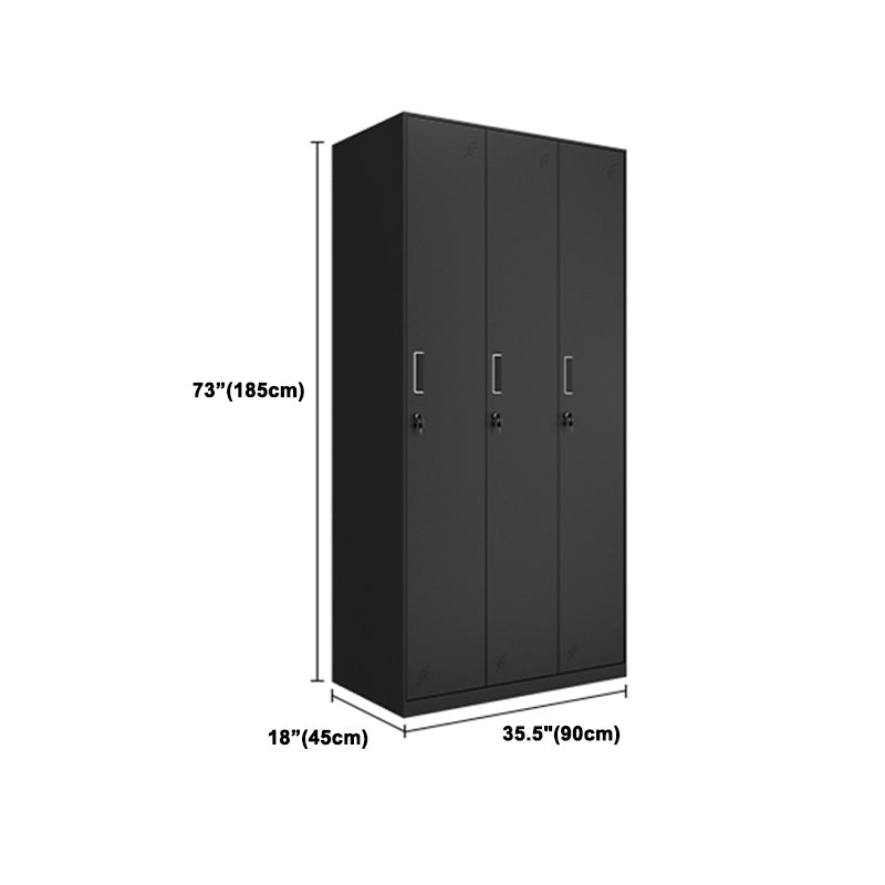 Black Steel Wardrobe Closet Contemporary Hinged Wardrobe Cabinet