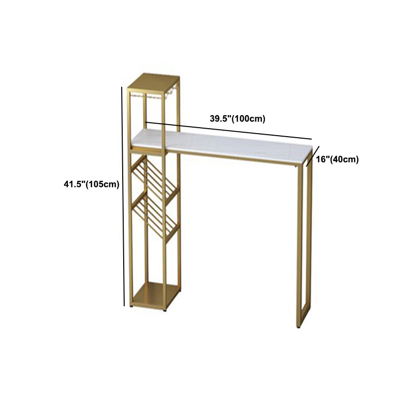 Glam Bar Table Set 1/2/3 Pcs Storage Bar Table with Bar Stools