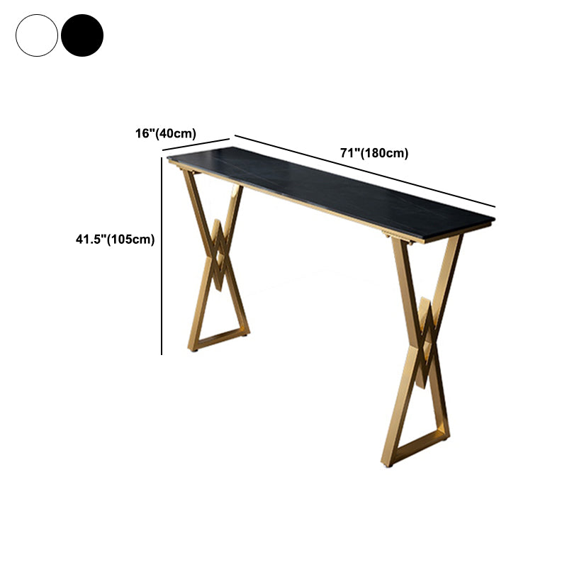 Glam 1/2/3 Pieces Sintered Stone Bar Table Set Rectangular Counter Set for Home Use