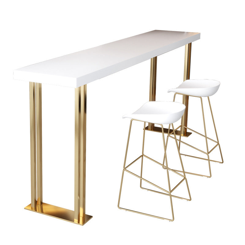 Walnut Solid Wood Bar Table Set 1/2/3/5 Pcs Glam Bar Table and Stools