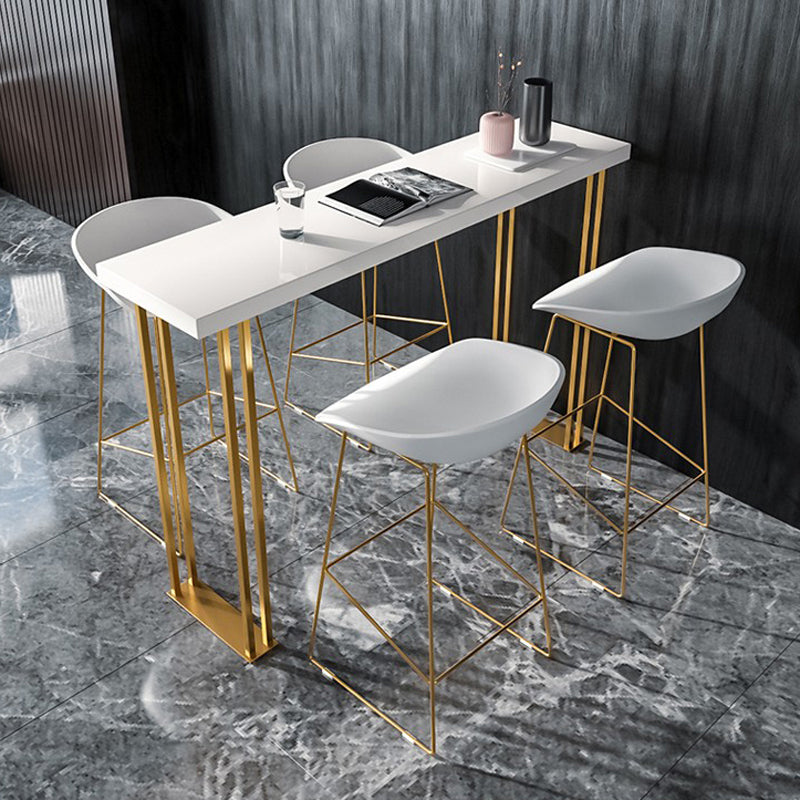 Walnut Solid Wood Bar Table Set 1/2/3/5 Pcs Glam Bar Table and Stools