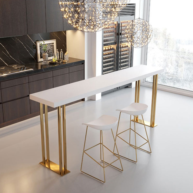 Walnut Solid Wood Bar Table Set 1/2/3/5 Pcs Glam Bar Table and Stools