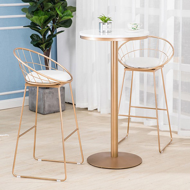 Round 1/2/3/4 Pieces Pub Dining Set Modern Metal Living Room Counter Height Set