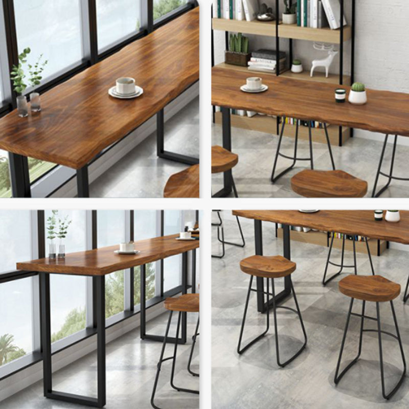 Industrial Rectangle Bar Table Set 1/4 Pieces Counter Table for Indoor