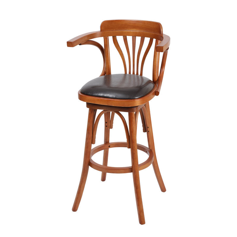 Industrial 1/2/3 Pieces Round Bar Table Set Solid Wood Bar Table Set for Home Use