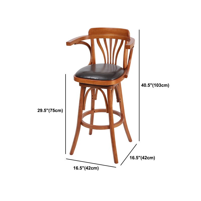 Industrial 1/2/3 Pieces Round Bar Table Set Solid Wood Bar Table Set for Home Use