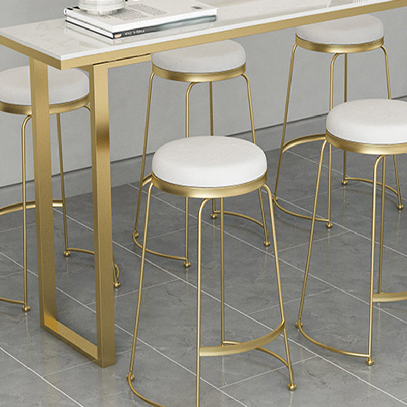 Rectangle Artificial Marble Bar Table Set Luxurious 1/2/3/4/5/7 Pieces Counter Table Set