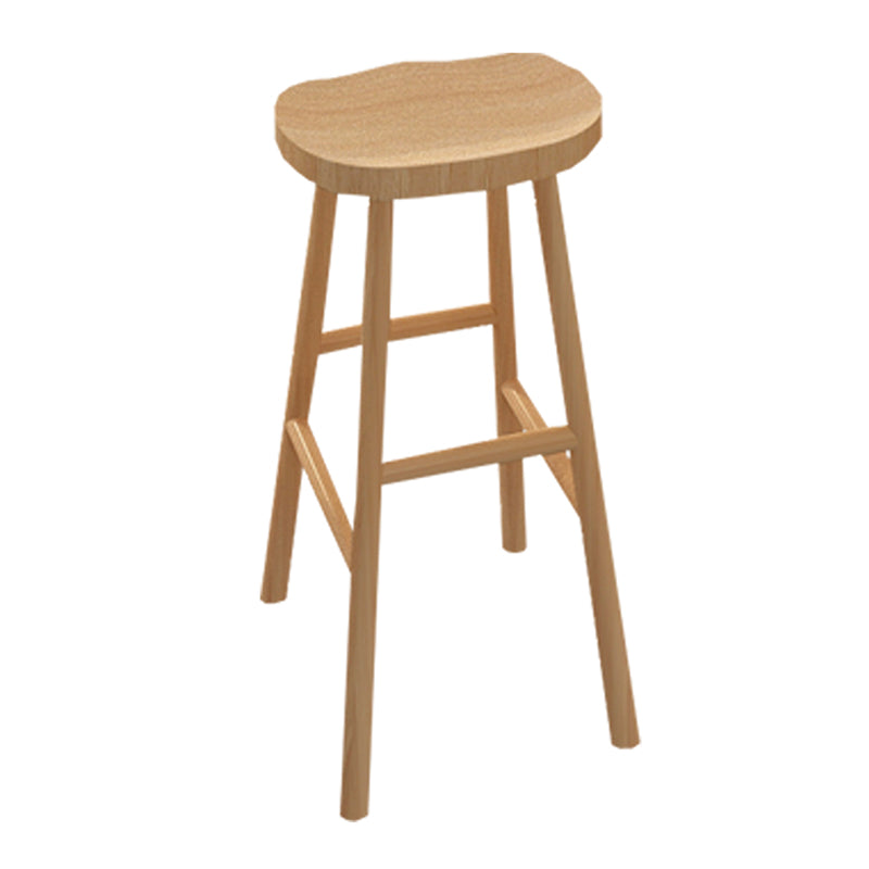 Rectangular Solid Wood Bar Table Set 1/5 Pieces Counter Table with Backless Stools