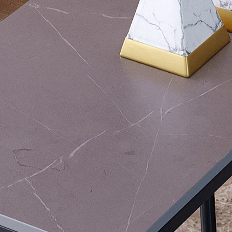 Modern 1/3/4/5 Pieces Bar Table Set Rectangle Stone Counter Table with Stools for Balcony