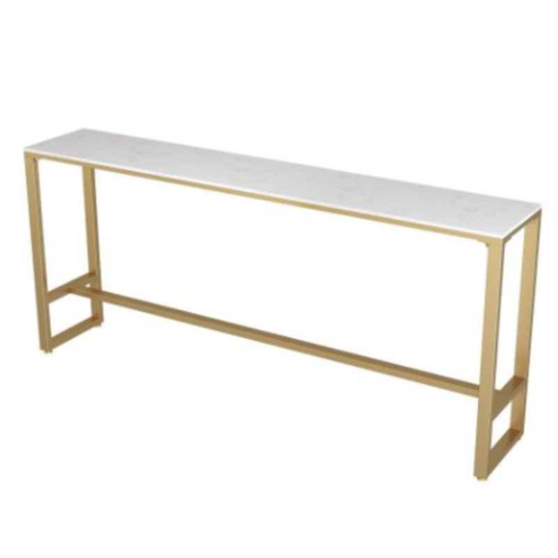 Glam 1/5/7 Pieces Bar Table Set Rectangle Stone Counter Table for Milk Tea Shop