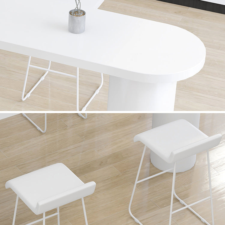 Contemporary Bar Table Set 1/2/5 Pieces Counter Table with Bar Stool