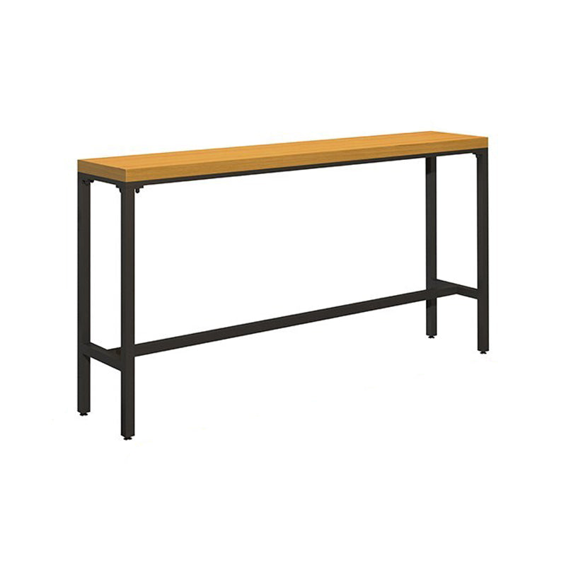 Industrial 1/6/11 Pieces Bar Table Set Rectangle Wood Counter Table with Stools for Cafe
