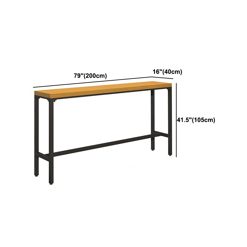Industrial 1/6/11 Pieces Bar Table Set Rectangle Wood Counter Table with Stools for Cafe