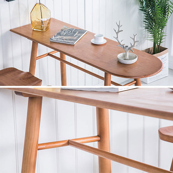 Glam 1/3 Pieces Bar Table Set Rectangle Wooden Counter Table for Home Use