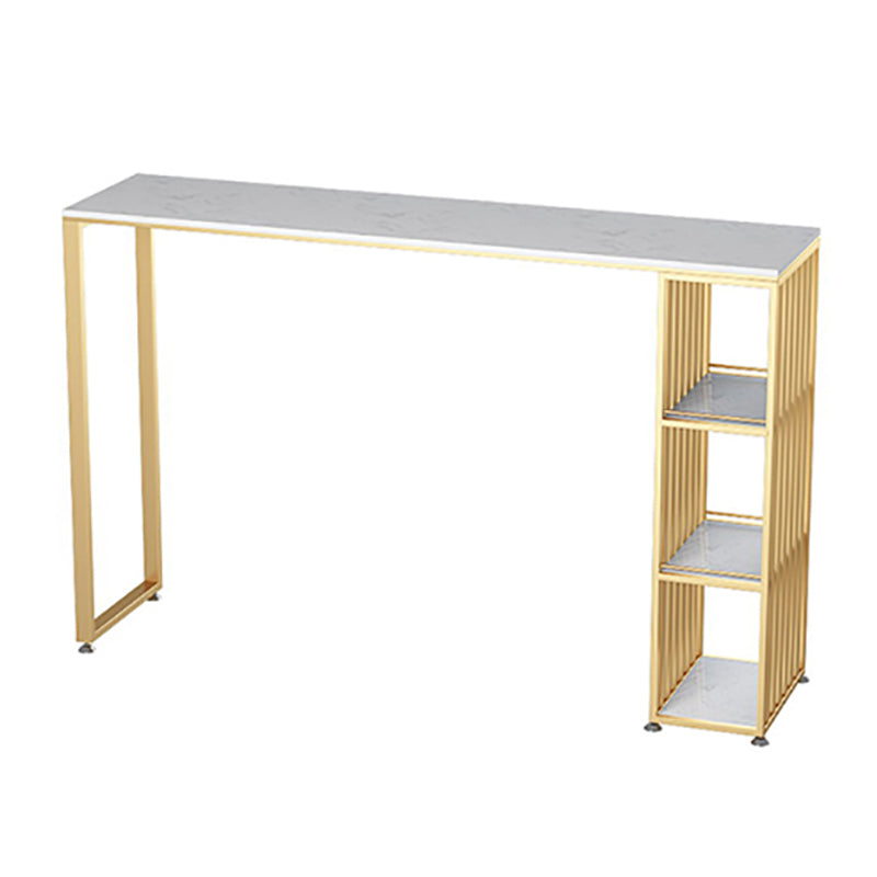 Faux Marble Bar Table Set Glam Rectangle 1/2/3 Pieces Counter Table