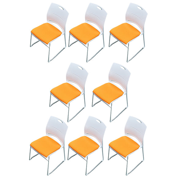 No Wheels Modern Office Chair Armless Upholstered Office Chair