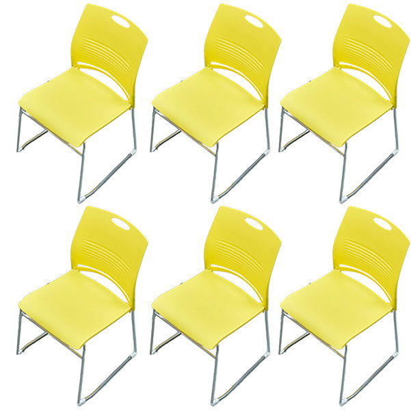 No Wheels Modern Office Chair Armless Upholstered Office Chair