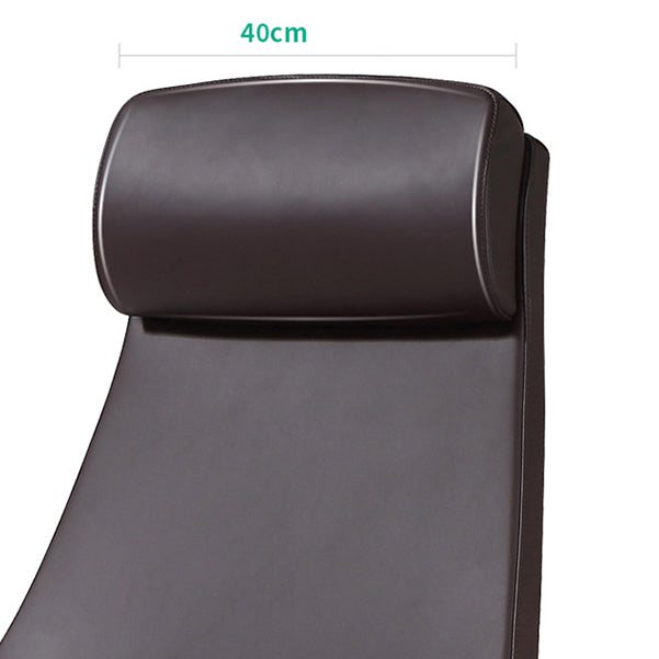 Modern Fixed Arms Swivel Chair Chrome Frame Leather Management Office Chair