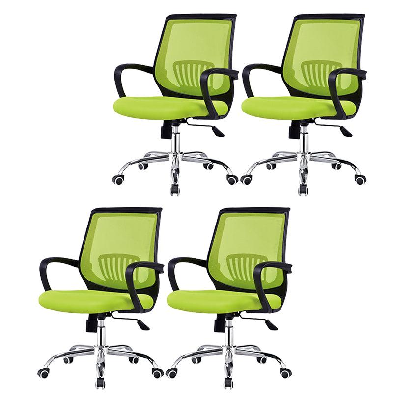 Fixed Arms Steel Office Chair Modern Lumbar Support Office Chair