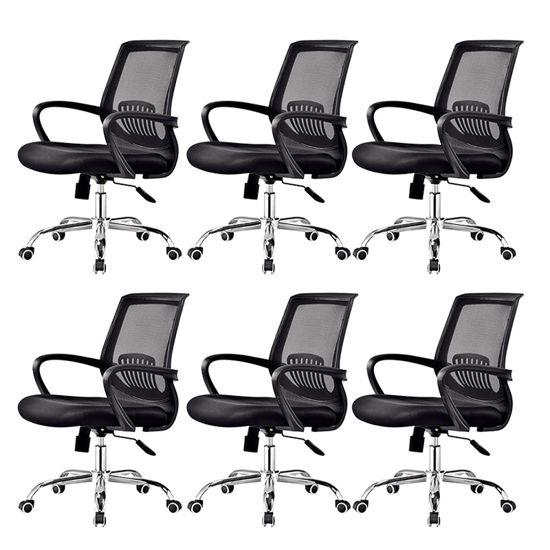 Fixed Arms Steel Office Chair Modern Lumbar Support Office Chair