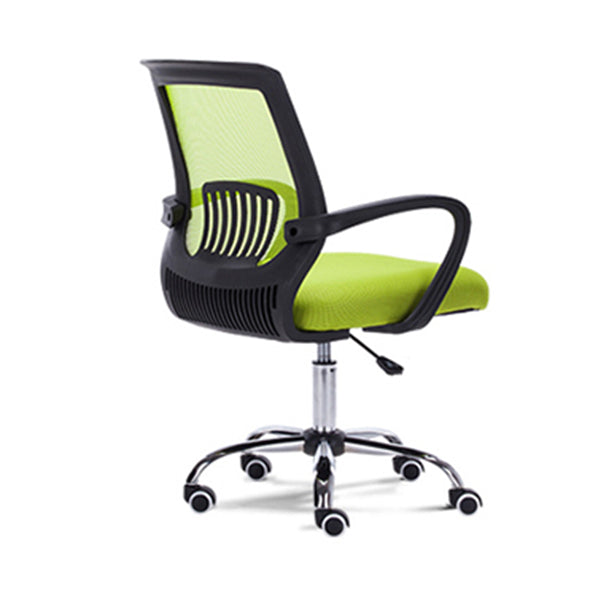 Fixed Arms Steel Office Chair Modern Lumbar Support Office Chair