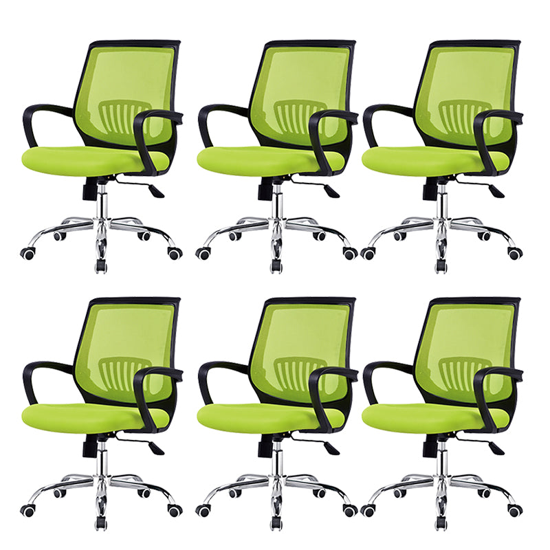 Fixed Arms Steel Office Chair Modern Lumbar Support Office Chair