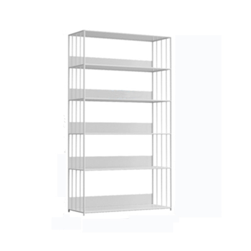 Modern Open Storage Bookcase 12" W Iron Frame Bookshelf with Shelves