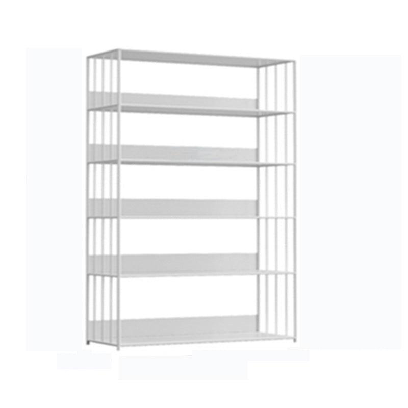 Modern Open Storage Bookcase 12" W Iron Frame Bookshelf with Shelves