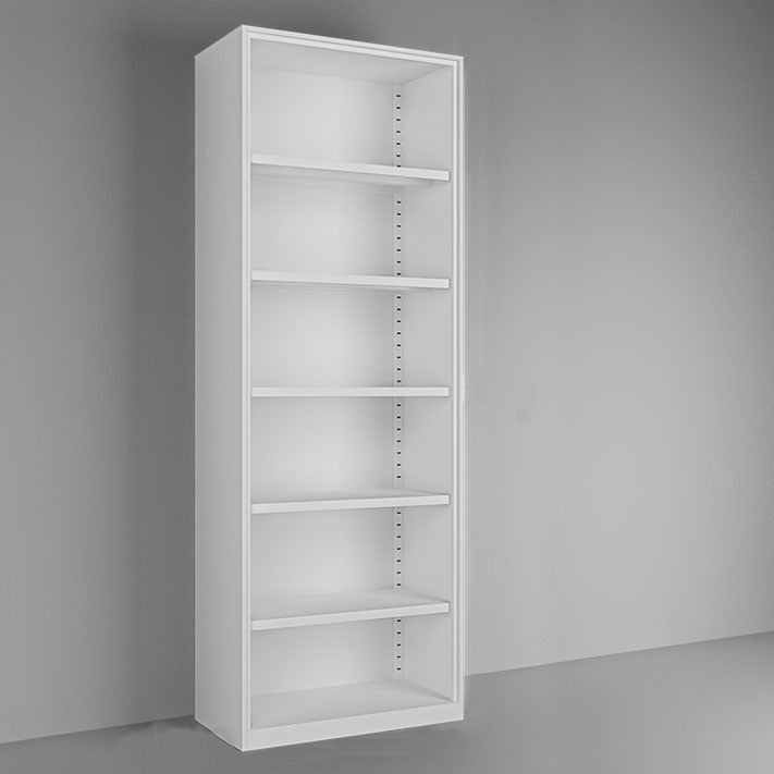 Modern Closed Storage Bookcase Black/White Metal Bookshelf with Shelves