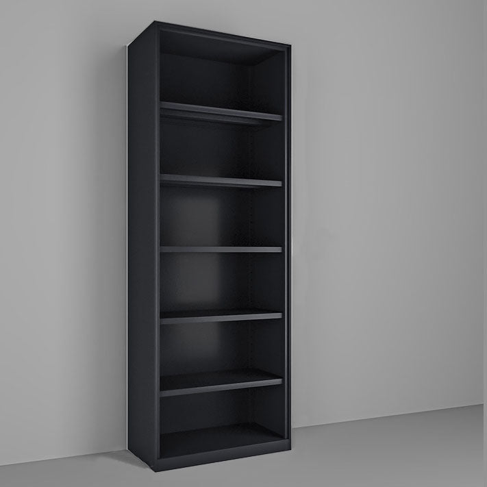 Modern Closed Storage Bookcase Black/White Metal Bookshelf with Shelves