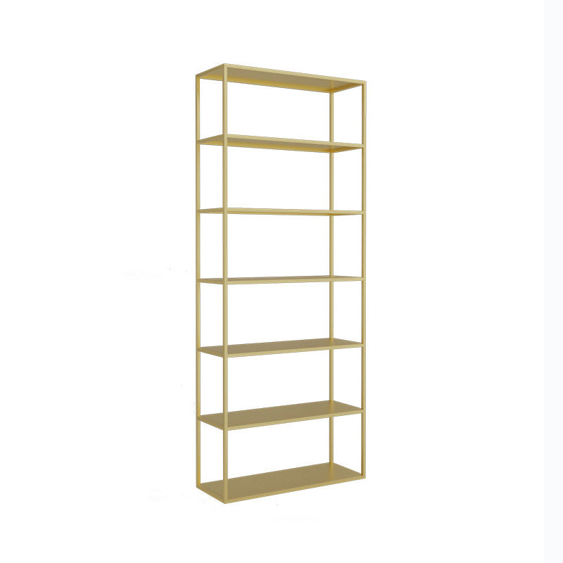9.8" W Modern Open Storage Bookcase Metal Bookshelf with Shelves
