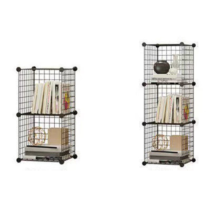 Contemporary Geometric Book Shelf 8.66" Wide Metal Shelf Bookcase