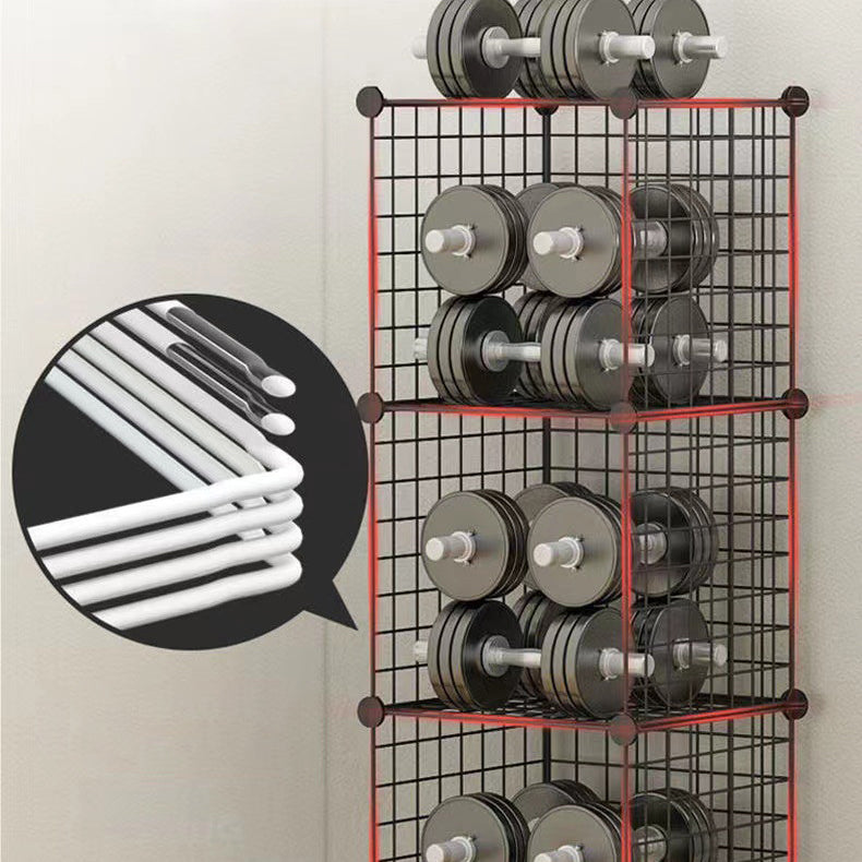 Contemporary Geometric Book Shelf 8.66" Wide Metal Shelf Bookcase