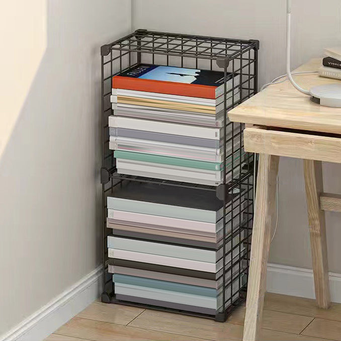 Contemporary Geometric Book Shelf 8.66" Wide Metal Shelf Bookcase